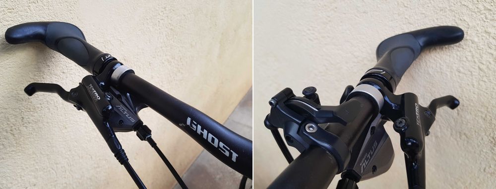 Bicicleta Ghost, suspensie pe aer, frane hidraulice, roti pe 27.5"