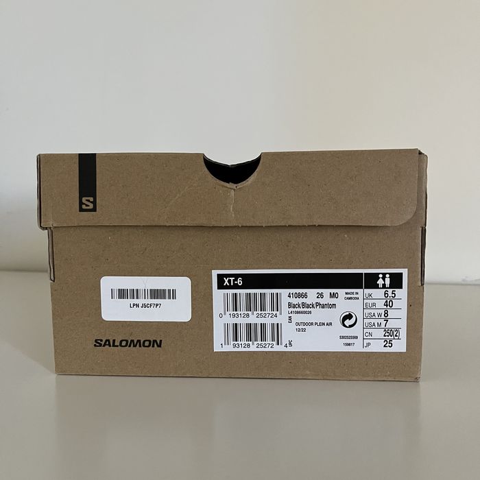 Salomon Xt-6 Black/Phantom 40 noi