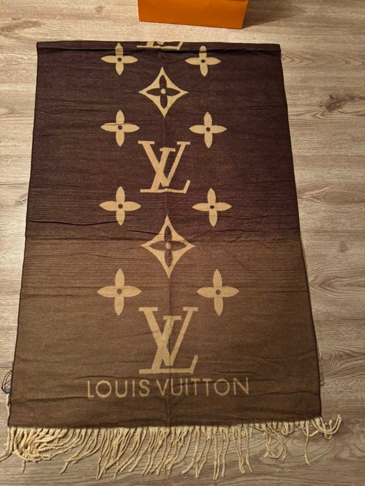 Louis Vuitton-Зимен двулицев дамски чисто нов шал