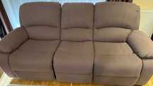 Set canapele si fotoliu textil culoare gri - Kika