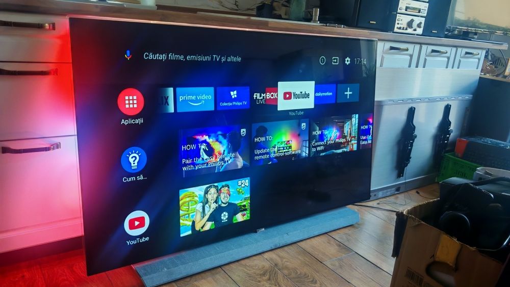Televizor OLED PHILIPS 65 inch 4K Android și soundbar. Citit anuntul