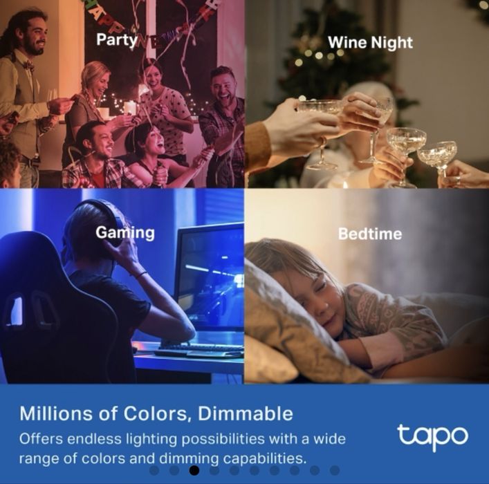 Умная многоцветная лампа TP-Link Tapo L430C, E14