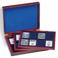 луксозна кутия за съхранение на 24 броя сертифицирани монети NGC,PCGS
