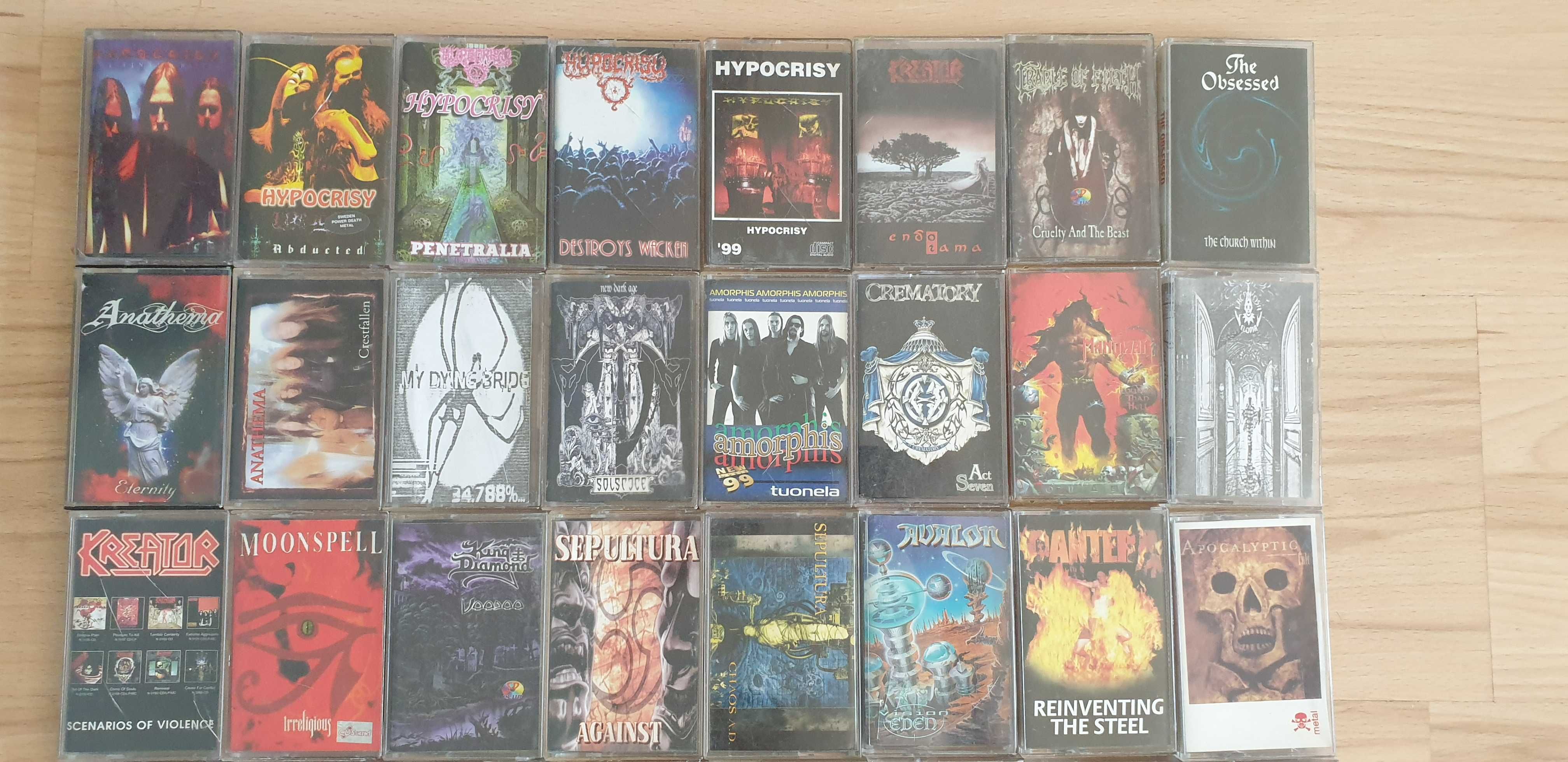 Colectie 79 casete audio rock / metal, anii 90