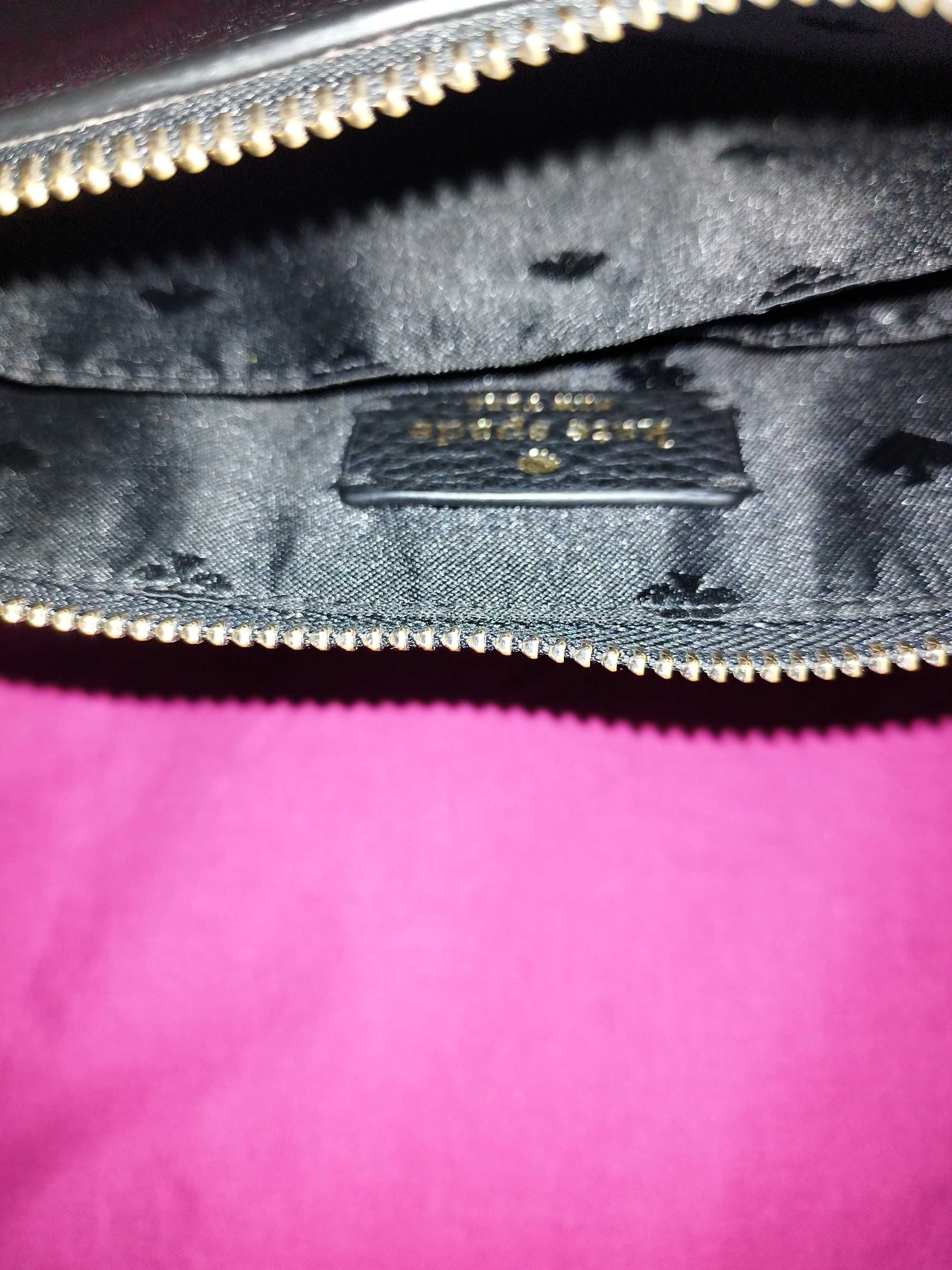 Portofel Kate Spade NY Geanta mica. Negru cu accesorii aurii. Original