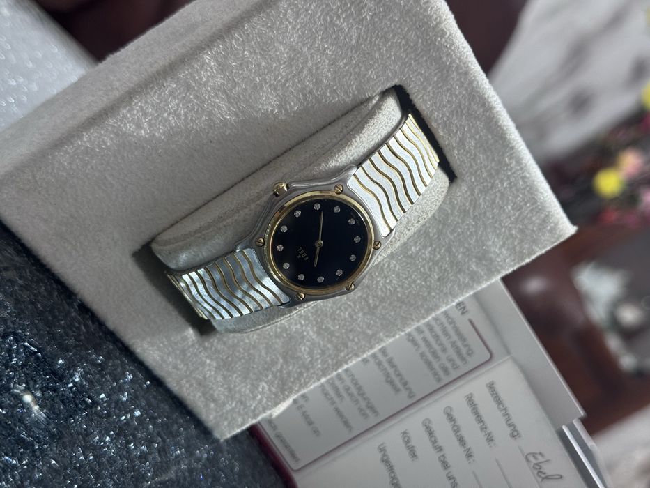 Ceas Ebel aur-otel si diamante