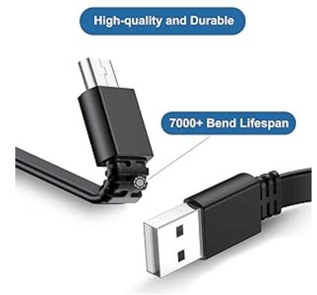 Плосък Микро USB Захранващ Кабел 9M / 2 броя в Пакет
