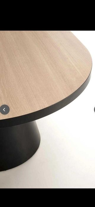 masa extensibila MDF Giacomo Natural/Negru L180-240xl100xH76 cm