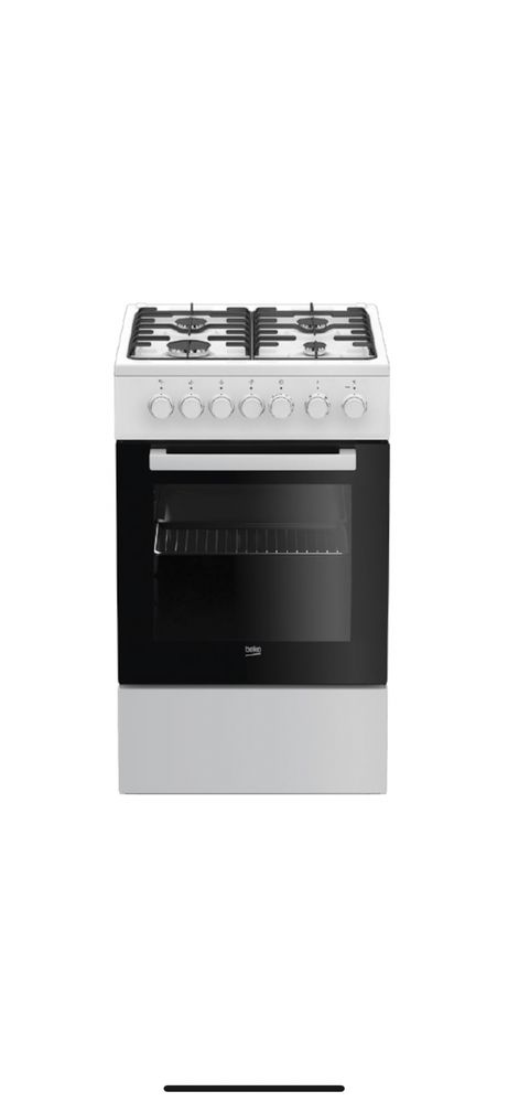 Aragaz Beko FSE52120DWO, 4 arzătoare, cuptor electric