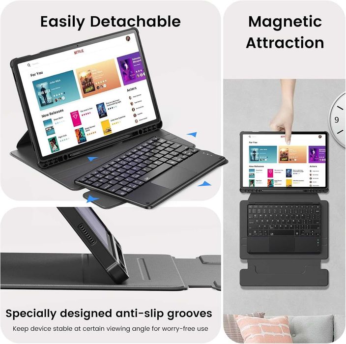 Husa cu Tastatura 360 Infiland pentru Samsung Galaxy Tab 12,4 inch