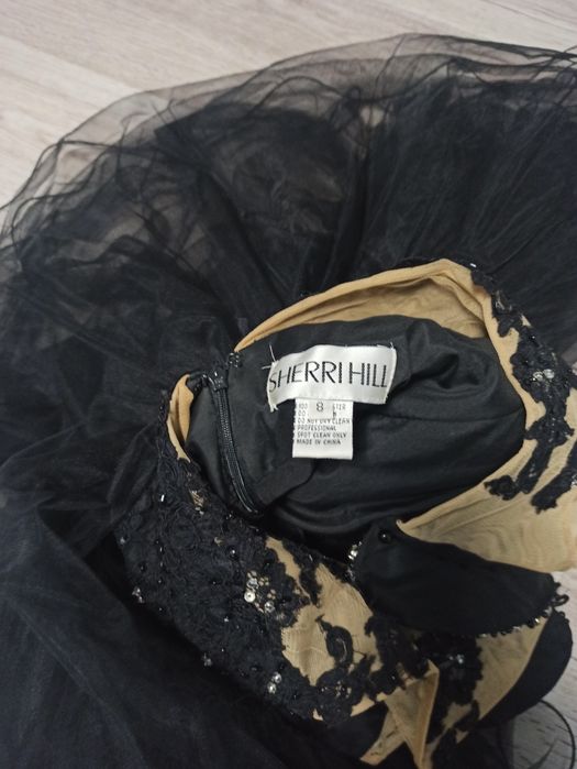 Rochie Sherri Hill(Nu Ana Radu) Ocazie/Nunta/Botez Neagra/Nude 34/Xs