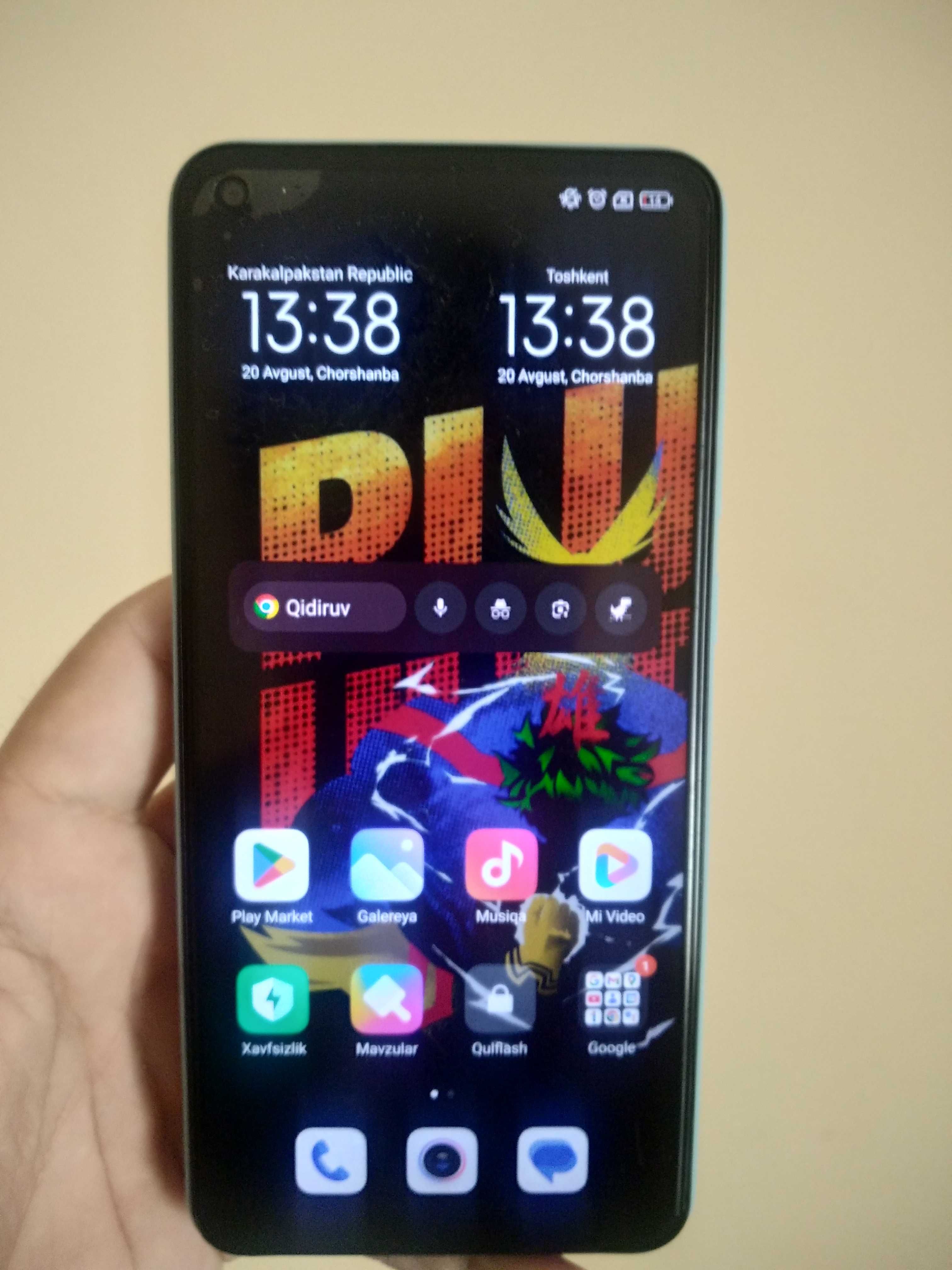 Redmi Note 9 128GB, 6GB RAM 48MP, yaxshi holatda. Yetkazish bepul!