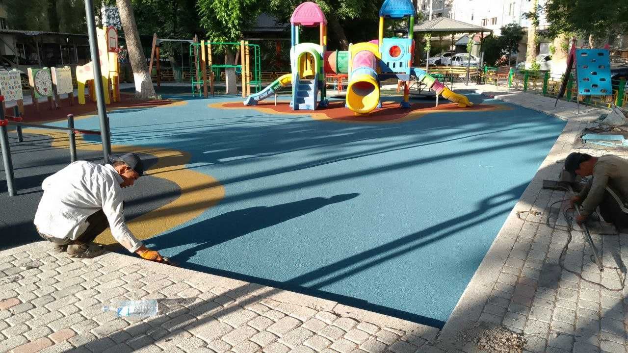 Резиновое покрытие для детских площадок