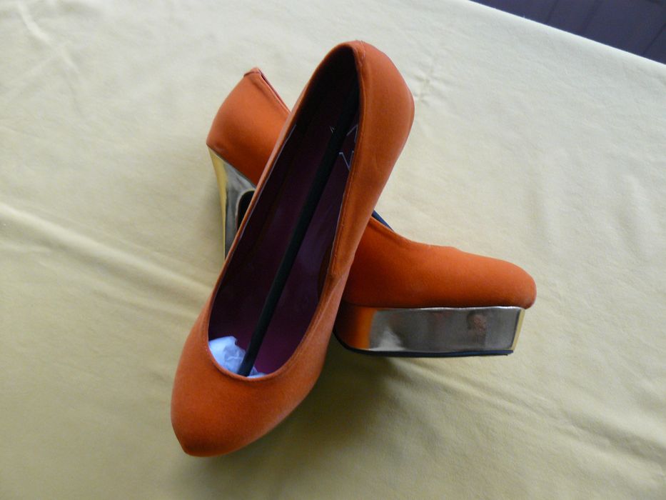 Pantofi Dama HEELS & PUMPS Model Edita, Cu Toc Inalt,Culoare Orange,40