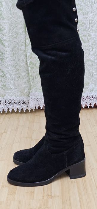 Продам сапоги замшевые ботфорты