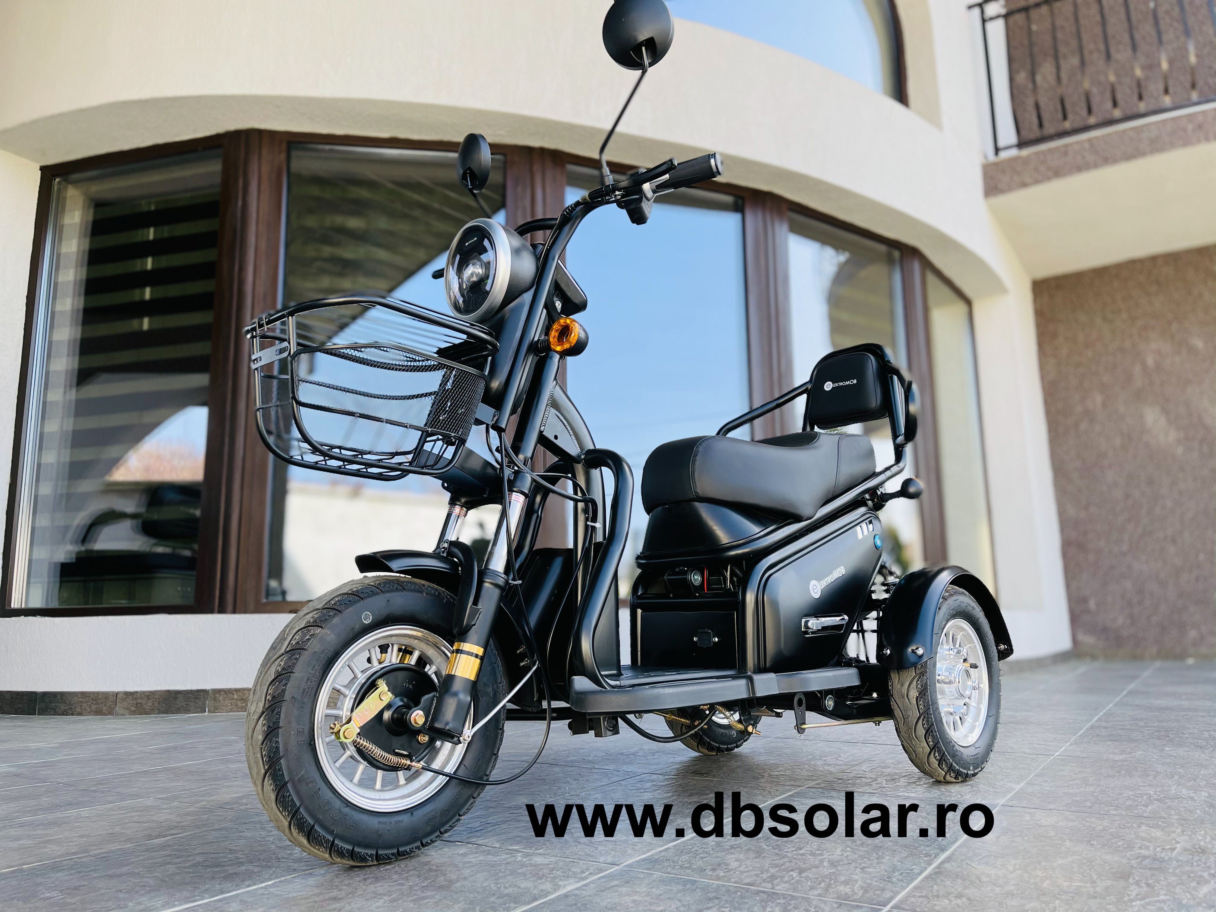 Scuter 500W Tricicleta Electrica Triciclu cu 2 Locuri Baterie 20Ah ‼️