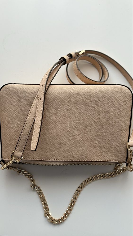 Geanta mk michael kors beige saffiano leather