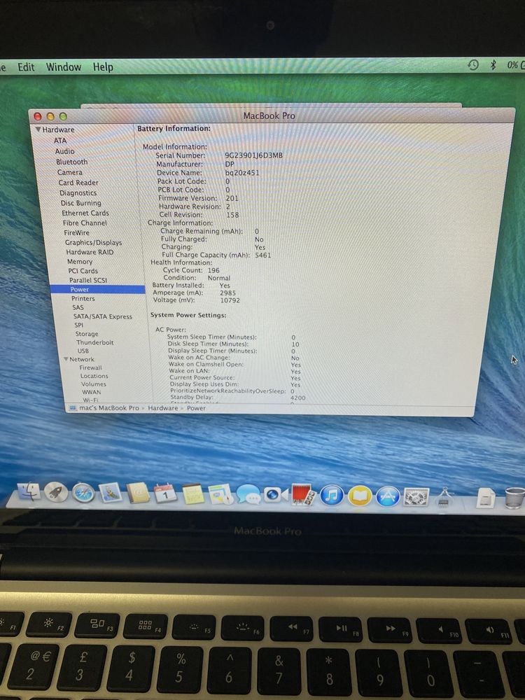 macbook pro 13,3 model a1278 i5 2011