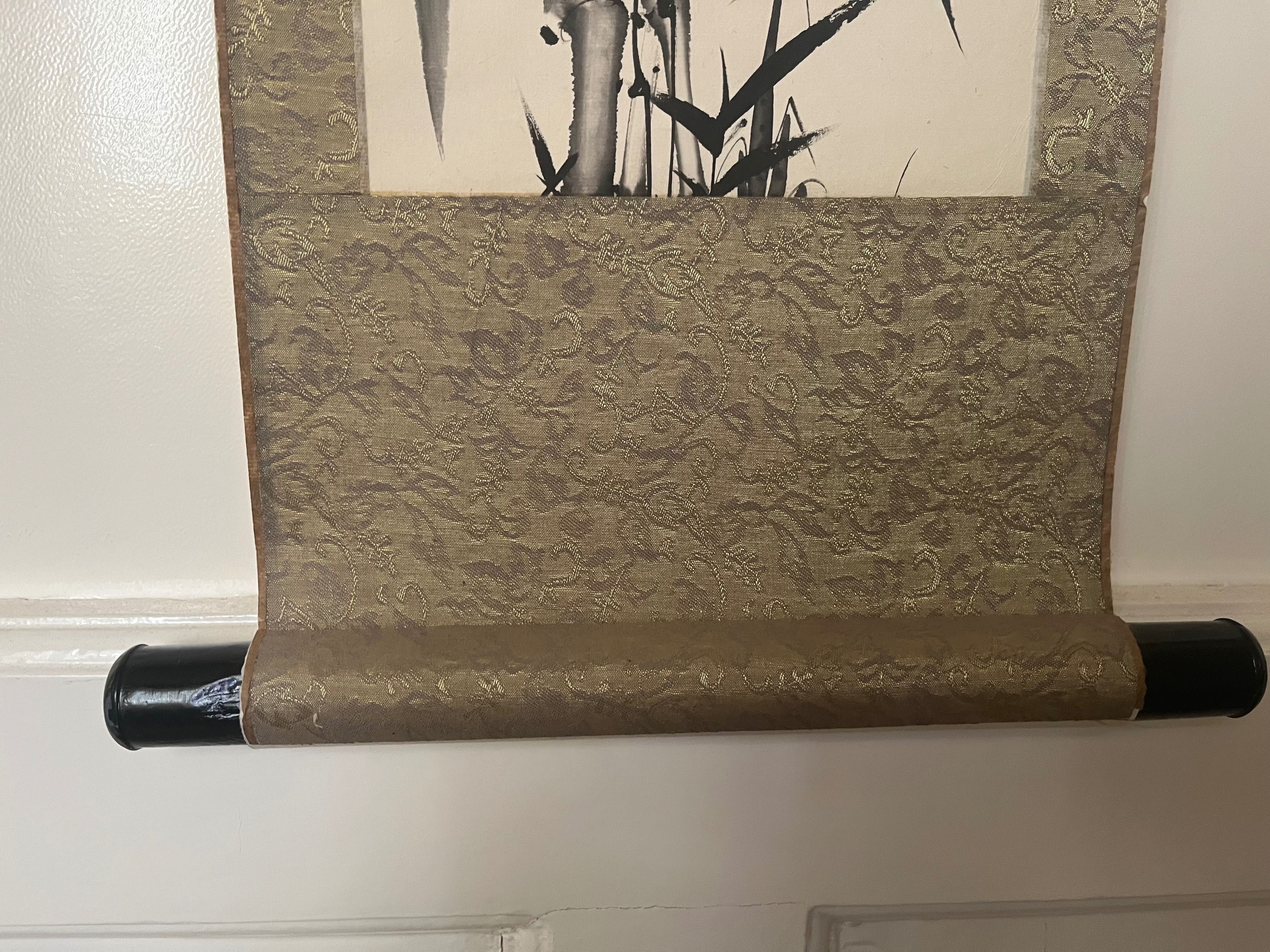 Tablou Chinoiserie Acuarela originala semnata sul hartie pe matase