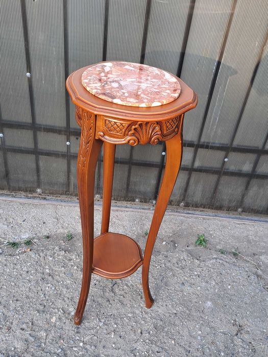 piedestal lemn marmura 97 cm