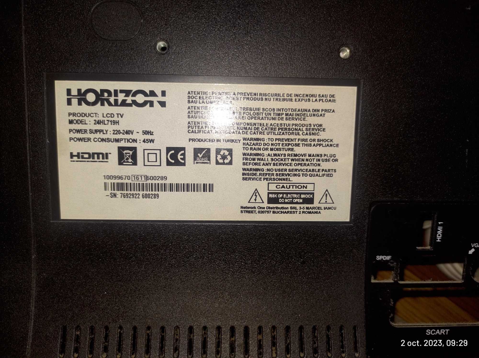 TV Horizon 24HL719H componente