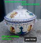 Bol cu capac/Ceramica/ Portelan