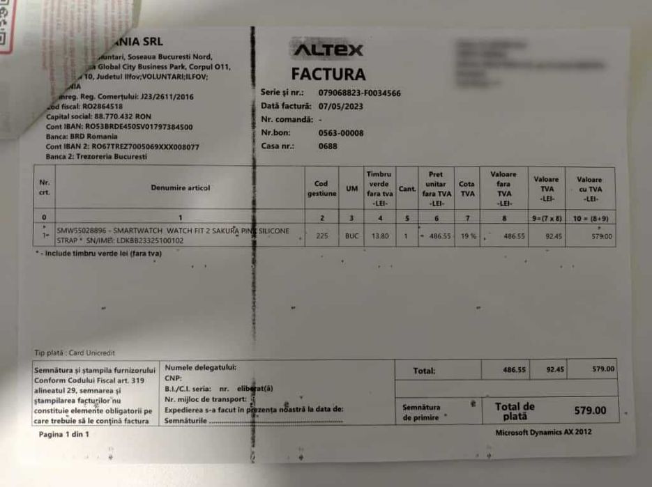 Smartwatch Ceas Huawei Watch Fit 2 Sakura Pink Sigilat Nou 2023