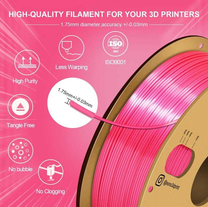 PLA EONO Silk 1.75 mm pentru imprimantă 3D 2Kg