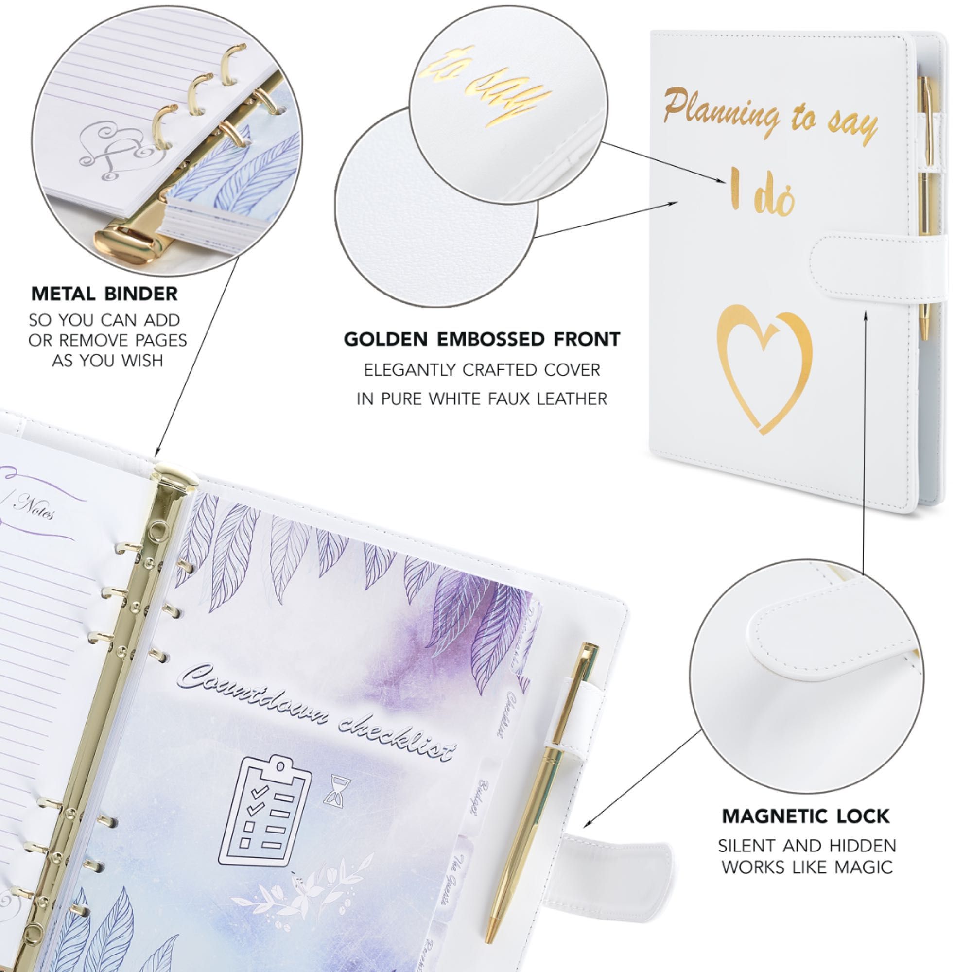 Planner nunta - nou, alb