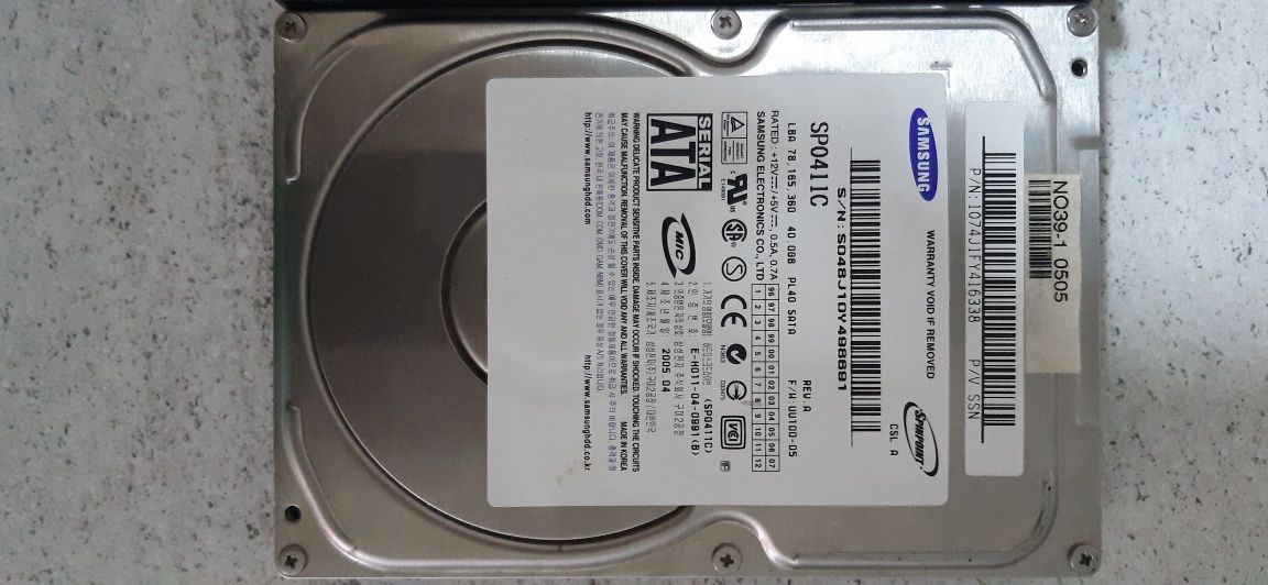 Hdd 1Tb 500Gb 80Gb 40Gb