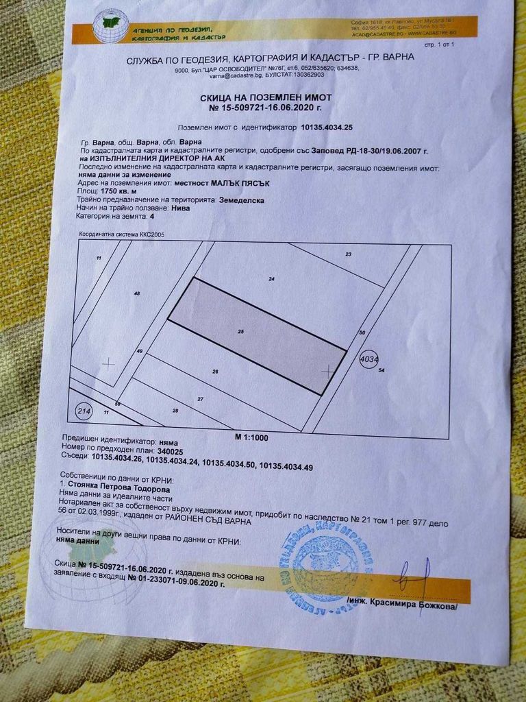 Продава се Парцел в Варна, Владислав Варненчик - 1750 кв.м за 92 €/кв.м - Снимка #1