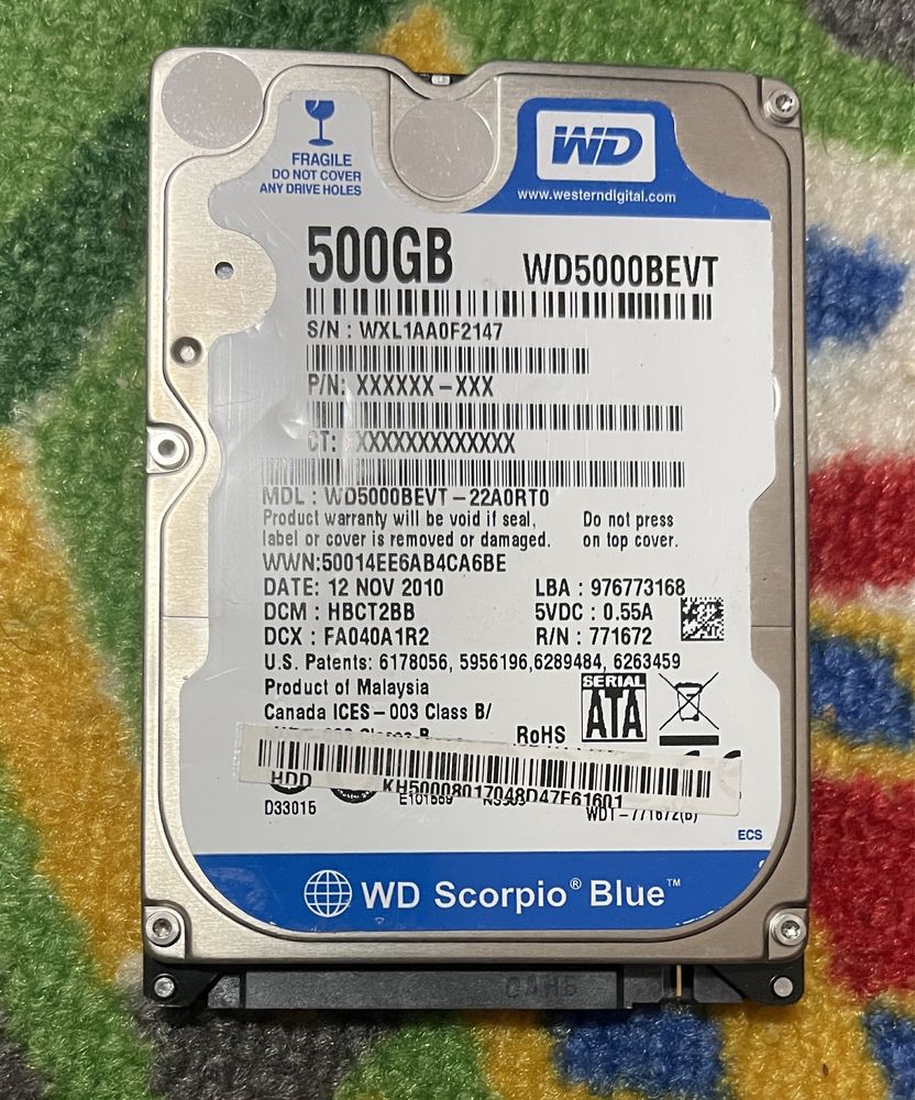 Hdd laptop 500 gb