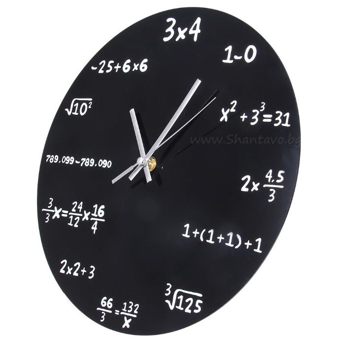 Стенен часовник "Реши уравнението" за математици