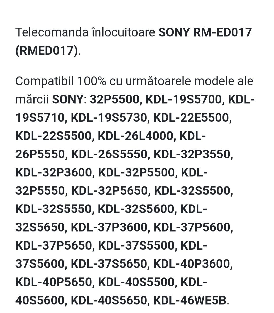 Telecomanda TV Sony Bravia