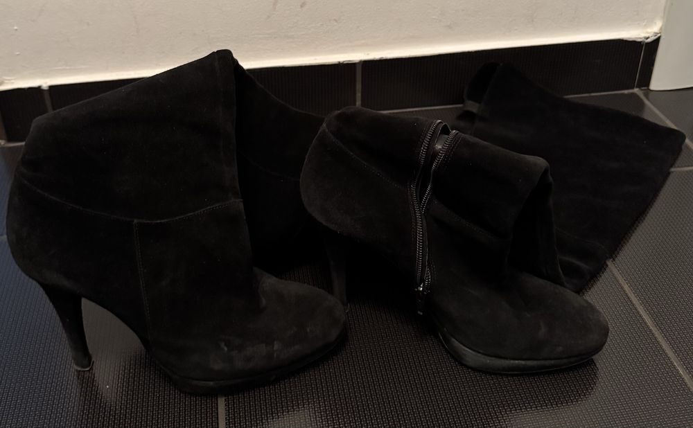 Cizme piele intoarsa