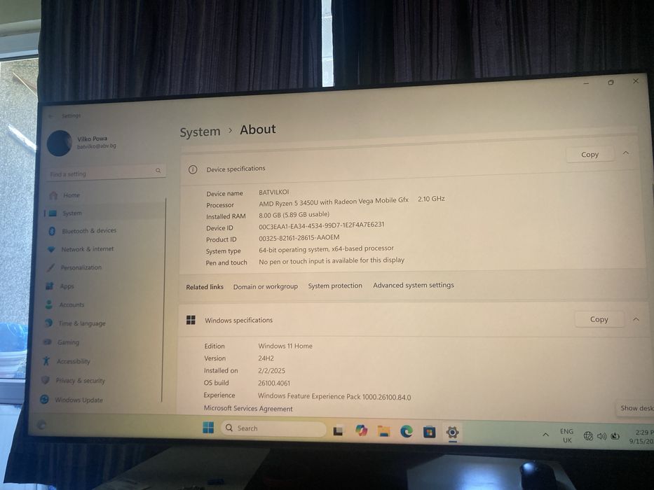 Dell Inspiron 15 3000 Ryzen 5 3450u