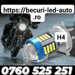 Bec Led H4 Pentru Motociclete,Scutere,Atve-uri 15000Lm/160W/6000K(două