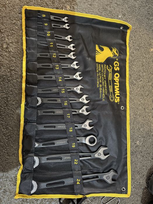 Set 14 chei fixe cu inelare cu clicket 8-24 mm