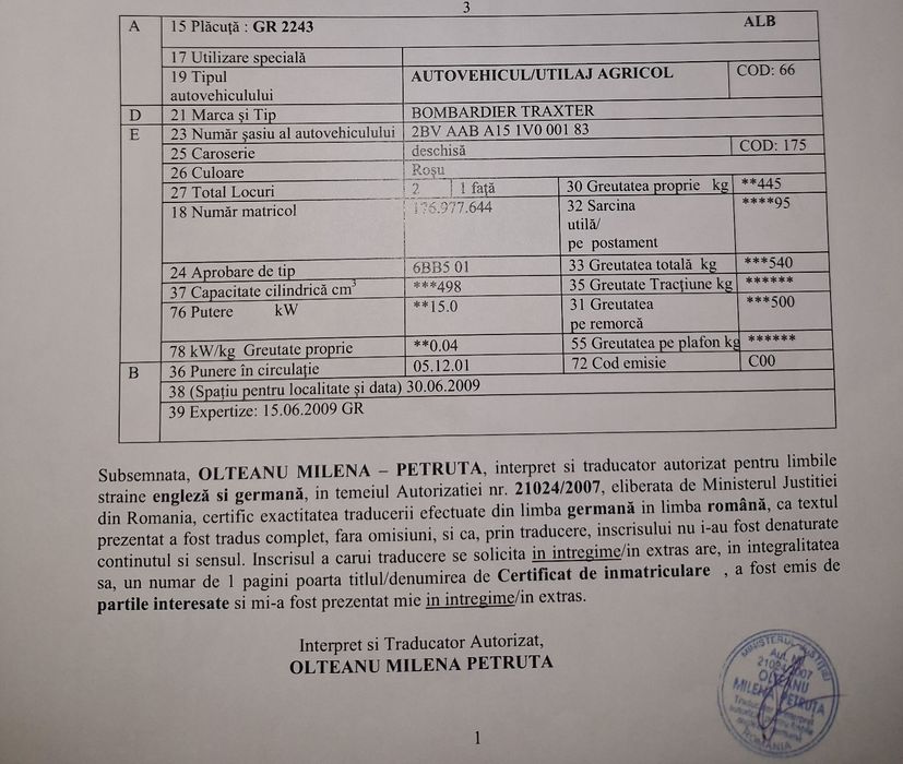 Bombardier Traxter/ John Deere buck
