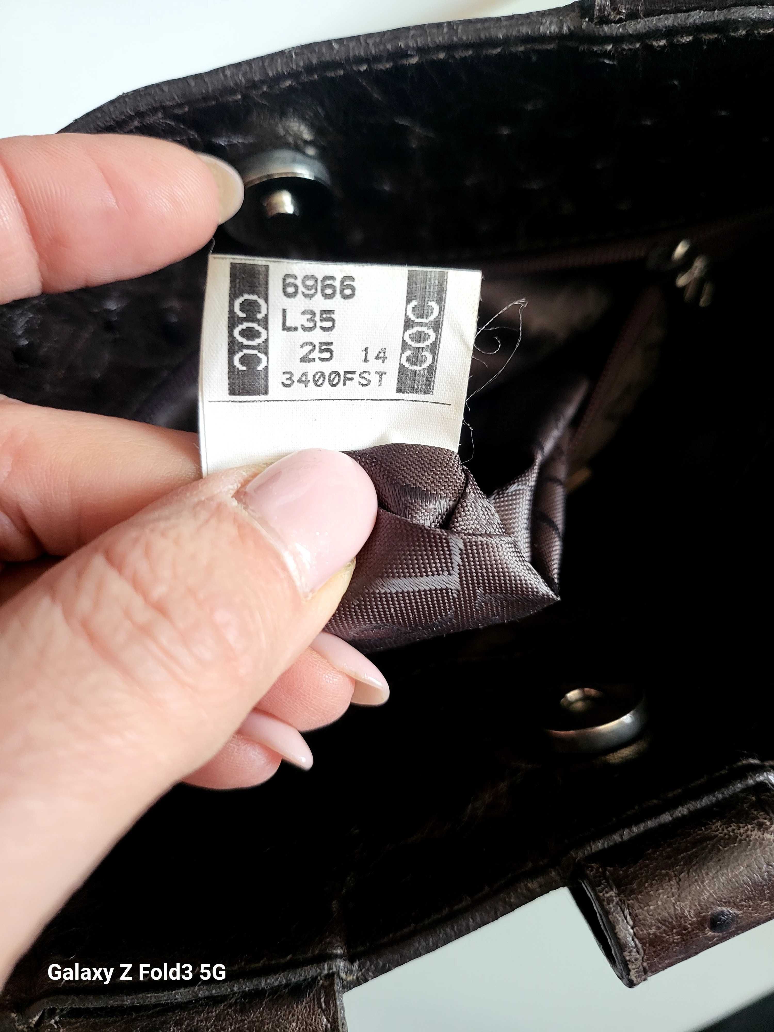 Furla ostrich skin