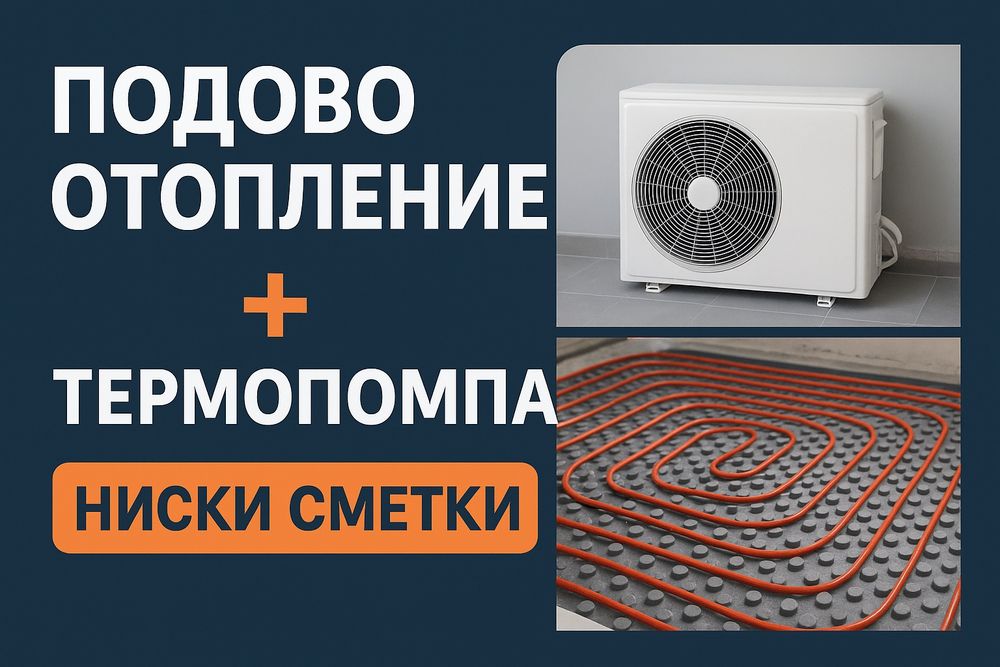 Подово отопление+Термопомпа