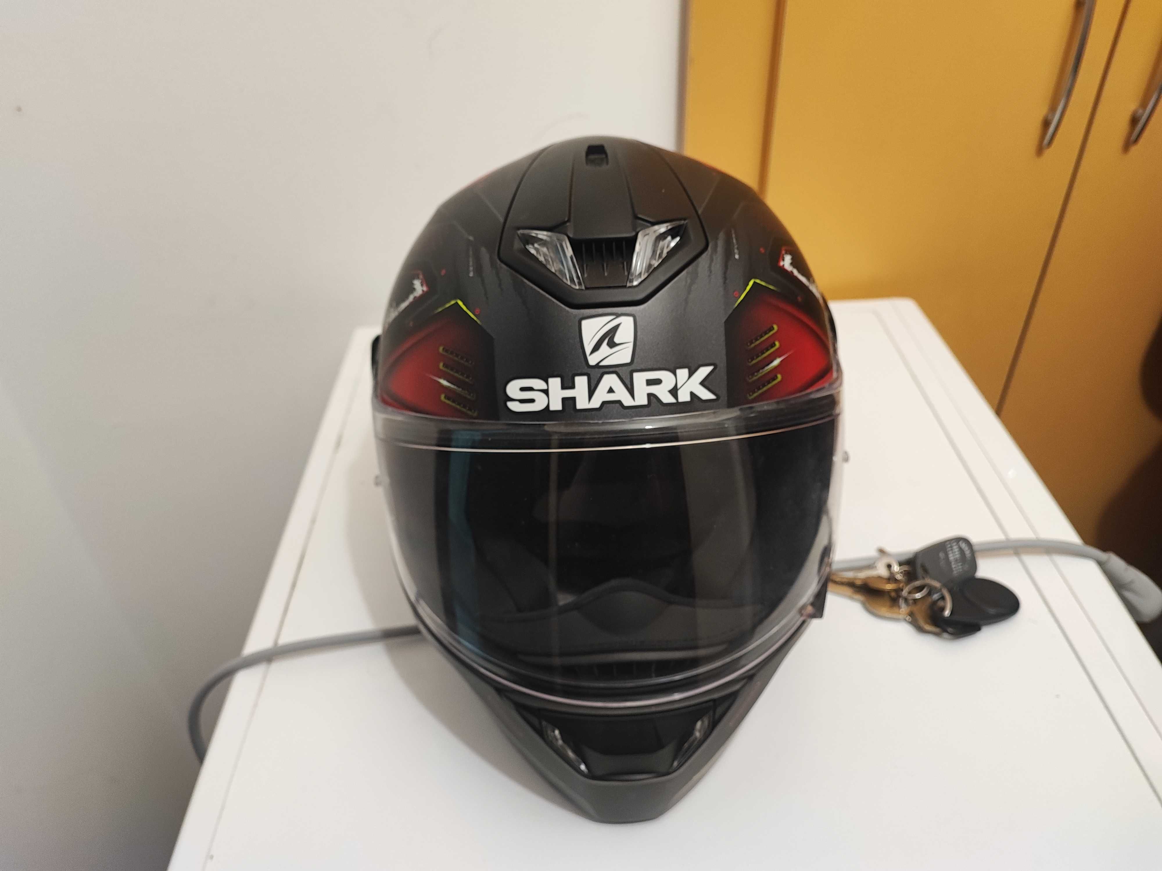 Casca integrala Shark Skwal 2.2 Venger, negru/rosu/mat, marime M