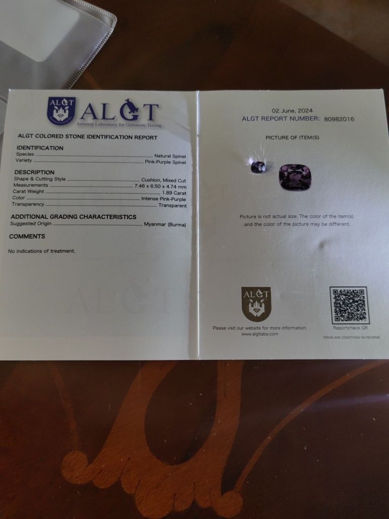 Шпинел 1.89 карата