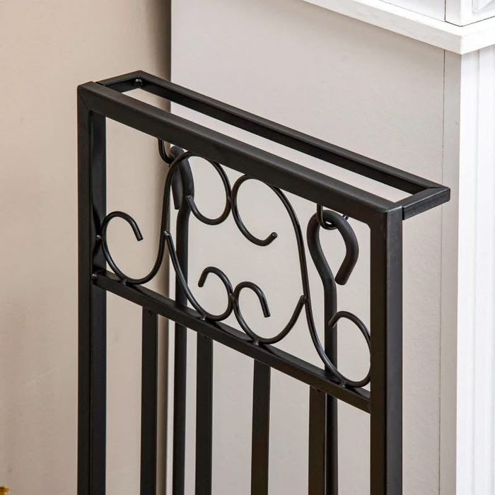 Стойка за дърва за огрев с инструменти за камина