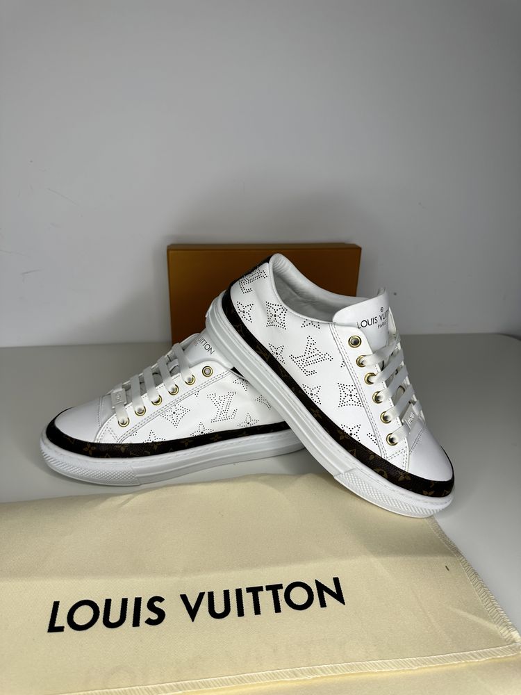 Adidasi sneakers Louis Vuitton piele canvas naturala 100% 36