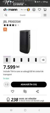 Jbl prx835w predare personala