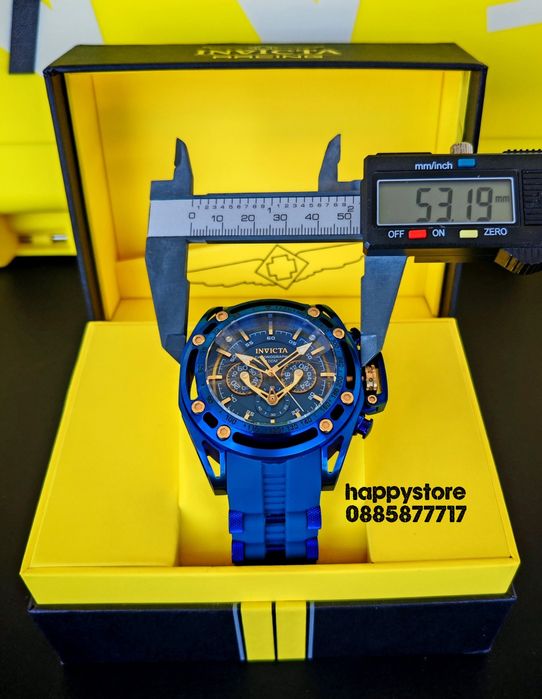 INVICTA Rally Rage Blue 53 mm, Инвикта нов ръчен часовник