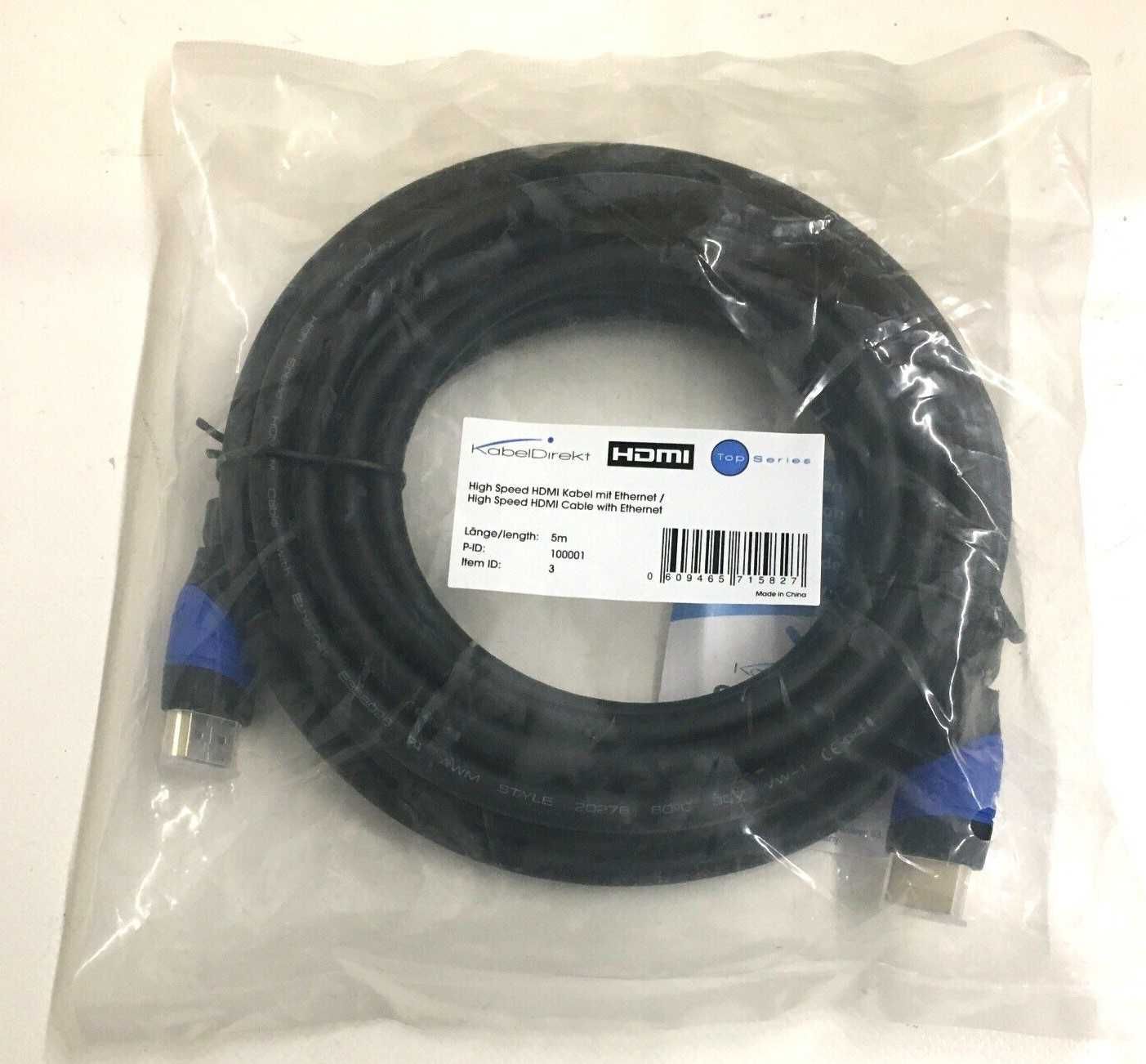 Cablu HDMI de mare viteză, Ethernet E358026, 5m, 30V