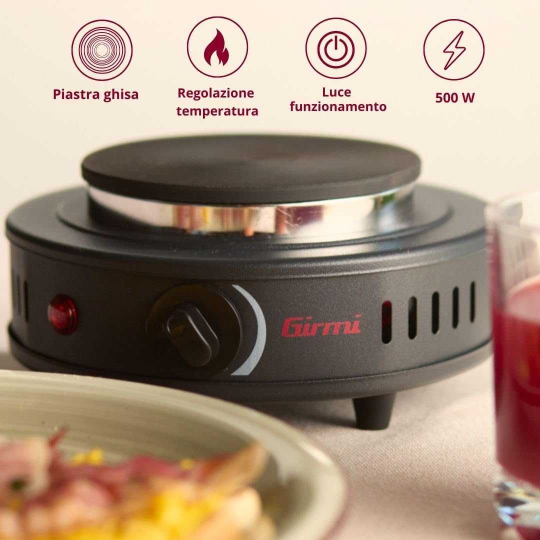 Мини котлон Girmi PE16 Fornello Elettrico, 500 W,Гаранция