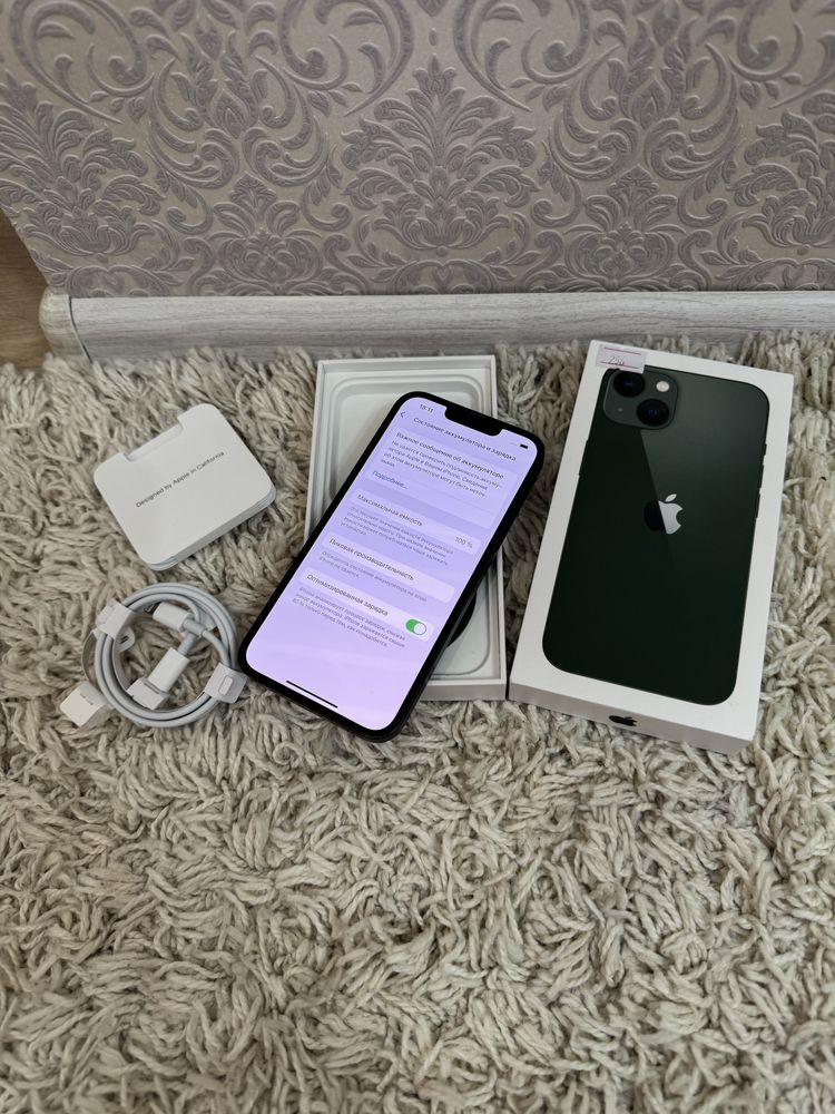 Айфон 13 Iphone 13 100 % АКБ ВСЕ РАБОТАЕТ с коробкой Астана